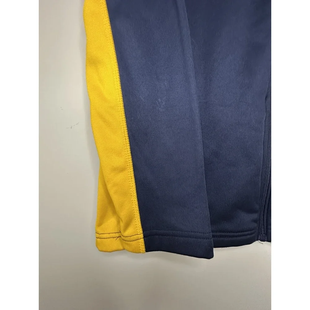 West Virginia Mountaineers Colosseum Full Zip Sweater Mens Large Blue Yellow